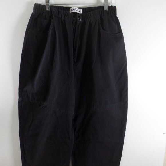 Roucha Black Pants Elastic Waist Wide Leg Womens Size C - Picture 1 of 5